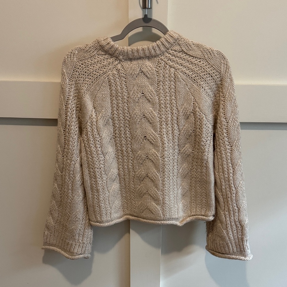 Cozy Cream Cable Knit Sweater - Picture 3 of 3